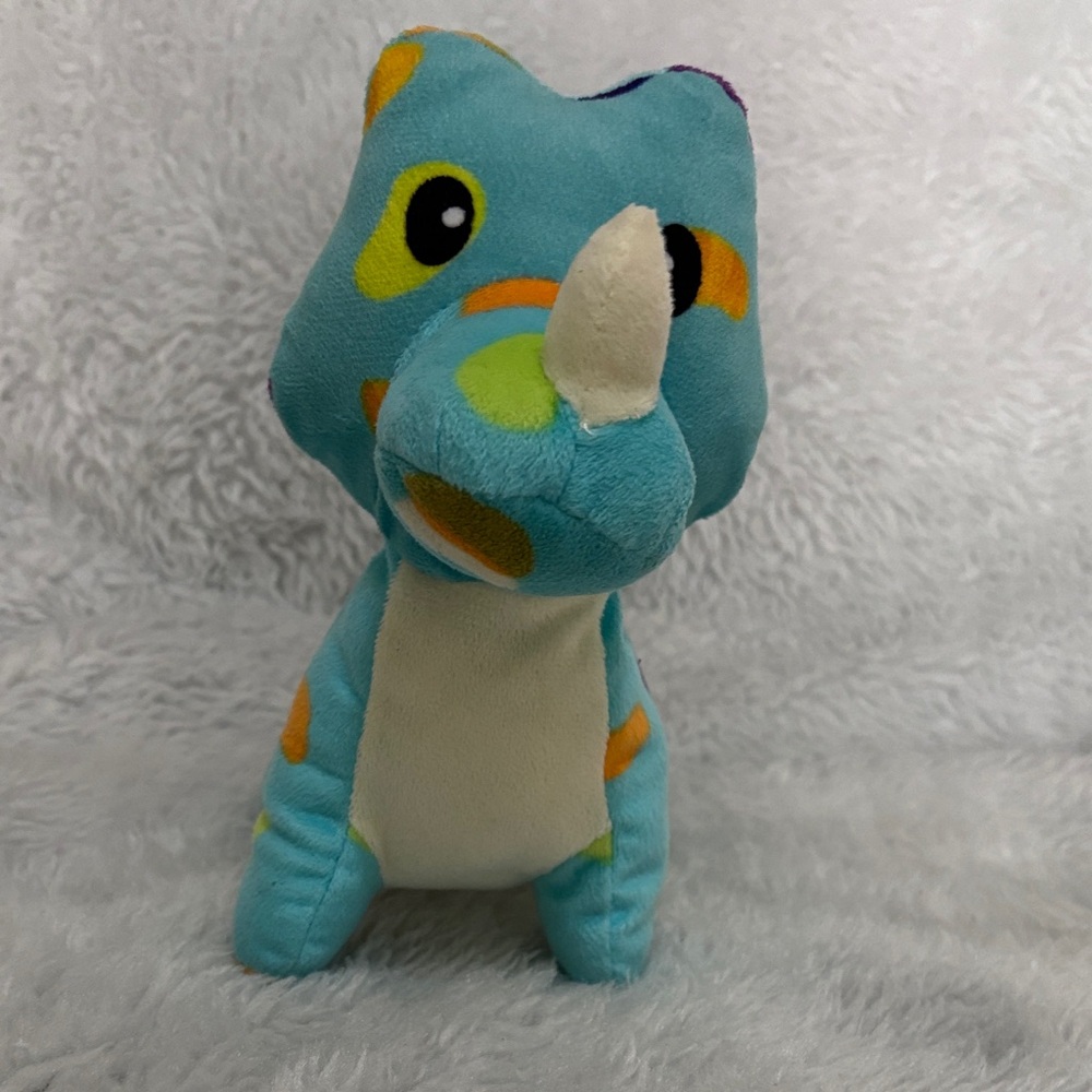 Colorful Triceratops Dinosaur Plush Toy